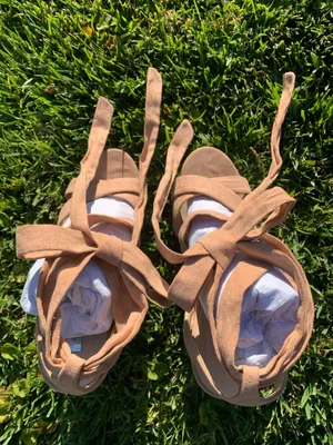 Qupid Beige Leg-Wrap Clear Block Heels thumbnail 8