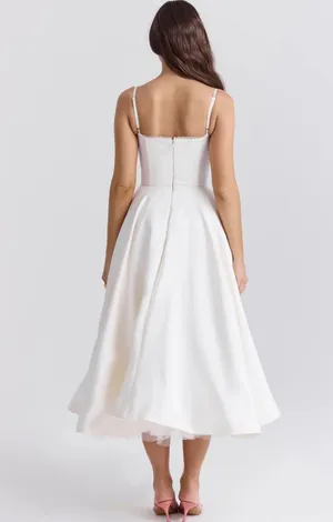 Selene midi dress White thumbnail 2