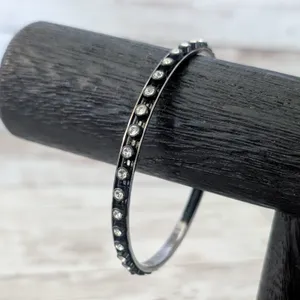 Vintage Bracelet with Clear Gems - 8.25" thumbnail 2