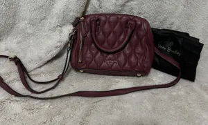 Vera Bradley Mini Crossbody Handbag "Marlo" Quilted Leather in Claret (wine) EUC thumbnail 1