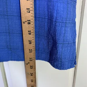 Habitat Clothes to Live In Womens Blue Plaid Textured Sleeveless Shell Top S thumbnail 6