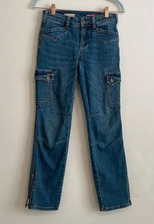 Anthropologie Pilcro Boot Cut Cargo Pocket Jeans thumbnail 2