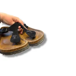 Birkenstock Betula Gizeh Thong Sandals Women's Size 40 Black Suede‎ Comfort Arch thumbnail 4