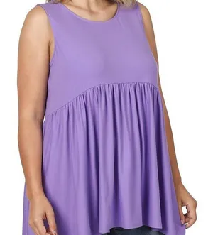 Zenana Sleeveless Lavender Tank size Medium thumbnail 1
