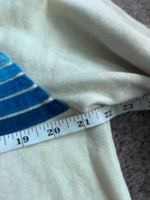 Aviator Nation 5 stripe Vintage White and blue Crewneck Sweatshirt thumbnail 4