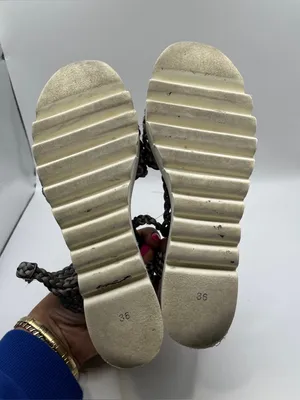 BIBILOU Ariel Platform Sandals Woven Ankle Strap Open Toe Wedge size36 US 5-5.5 thumbnail 9