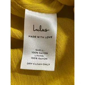 Lulus Much Obliged Women's Yellow Deep V Neck Short Sleeve Maxi Wrap Dress Sz L thumbnail 6