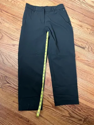 H&M Olive Green Crop Dress Pants thumbnail 6