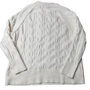 Aerie unREAL Cable Knit Sweater XS Oversized Cream Cozy thumbnail 7