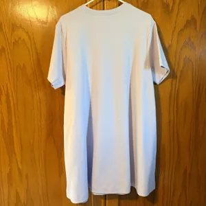 NEW Sam Edelman Women Lavender Logo Swing Dress Short Sleeve Pockets Large NWT thumbnail 9