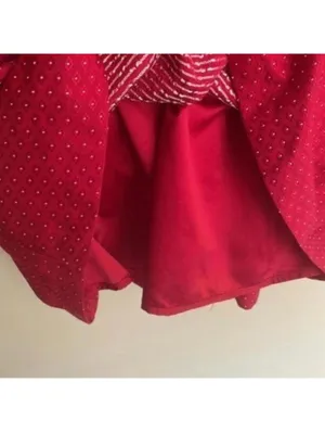 Kensie Ruby Red Sweetheart Neck Sleeveless Retro Embroidered Dress thumbnail 5