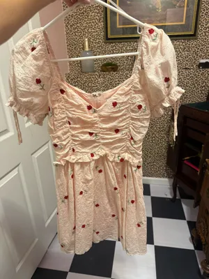 Summer dress hello Molly pink with roses thumbnail 1