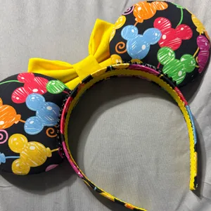 Disney's Mickey Mouse Balloon Ears Headband with Yellow Cotton Bow thumbnail 5