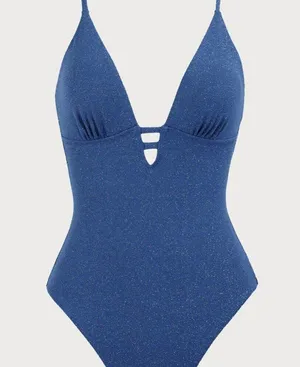 BERLOOK Blue Lurex Backless One-Piece Swimsuit 05 thumbnail 5