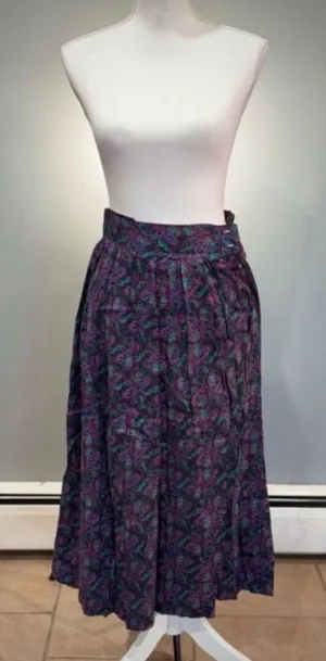 CLEAROUT! VINTAGE Patterned Skirt Size 2 Like New Purple thumbnail 1