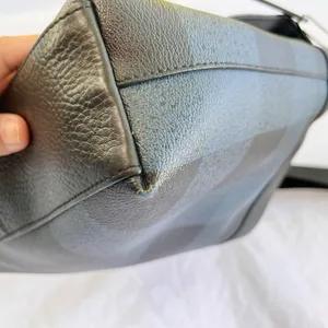 Coach | Charles Messenger Crossbody Buffalo Checker Flap Bag In Blue And Black thumbnail 12