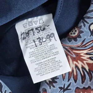 Cabi Women Dress XS Blue Floral Print Long Sleeve V‎ Neck Shift thumbnail 6