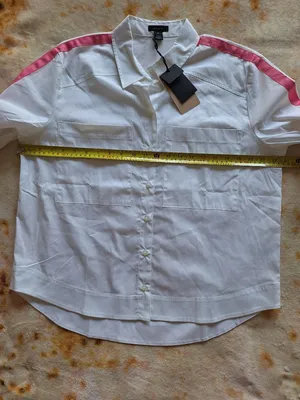 NWT Halogen Nordstrom M White Shirt Pink Satin D-Ring Utility Straps Oversized thumbnail 8