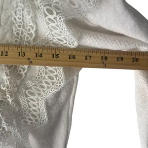 Lulus Women's Size Small‎ White Cottage Coquette Feminine Lace Sweater thumbnail 8