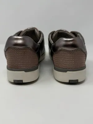 Kizik Miami Hands-Free Slip-On Sneaker Women's 8M Metallic Silver Leather Casual thumbnail 12