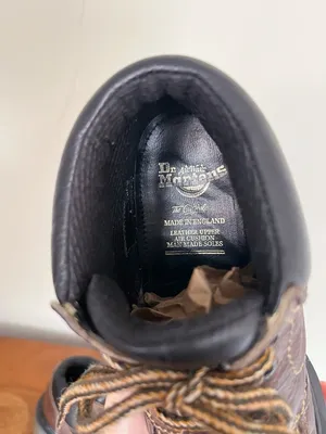 Dr Martens • vintage 8458 lace up boots ankle brown leather chunky lug sole MIE thumbnail 6