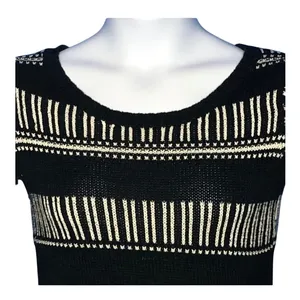 Roxy Knit Sweater Dress XS Gray White Cozy Cabin Core Fall Winter Dress thumbnail 3