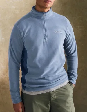 Columbia Men's Half Zip, Bluestone/Collegiate Navy, Extra Small thumbnail 1