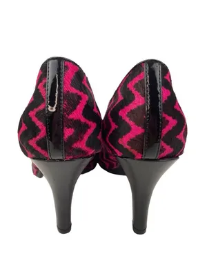 -Sofft Moselle Heels Womens Size 7.5 Pink Black Wave Stripe Calf Leather Pump thumbnail 7