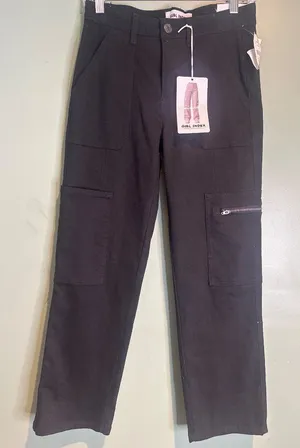 Girl Index Juniors Size 7 Black Utility Cargo Pants Stretch NWT Back to School thumbnail 1
