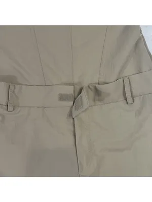 Zara Strapless Jumpsuit Off The Shoulder Wide Leg Khaki Size S Blogger Fav New thumbnail 5