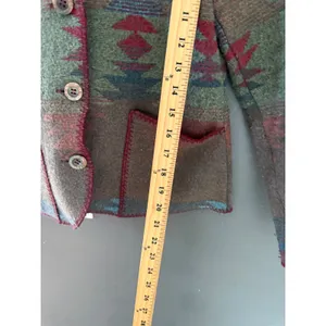 Territory Ahead Womens Small Southwestern Wool‎ Blend Jacket Aztec Pattern Vtg thumbnail 6
