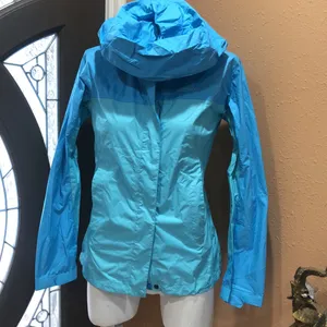 Marmot blue full zip windbreaker hooded jacket thumbnail 3
