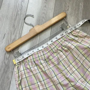 Sunday Best Shorts aritzia cotton plaid pull on womens Green Pink (small) lounge thumbnail 3
