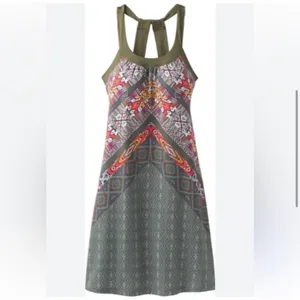 prAna Cantine Halter Active Dress L Cargo Marrakesh Olive Green Shelf Bra Sporty thumbnail 6