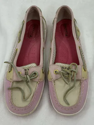 Sperry Two-Tone Pink and Cream Women’s Boat Shoes B75 thumbnail 1