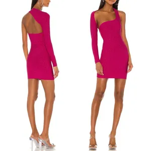 Superdown Adley Hot Pink One Shoulder Sequin Mini Dress Size XS Party Clubwear thumbnail 4