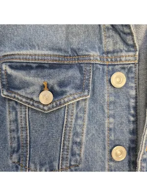 Hudson Jeans Denim Trucker Jacket Size Large XLarge Button Up Y2K Jean Western Fall thumbnail 6