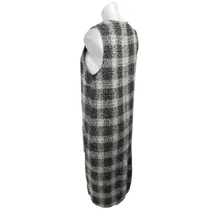 BCBGeneration Plaid Sleeveless Midi Long Duster Blazer Cardigan Coat Jacket Sz S thumbnail 2