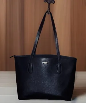 Women's Kate Spade Black Leather Tote Bag Large Double Handle thumbnail 1