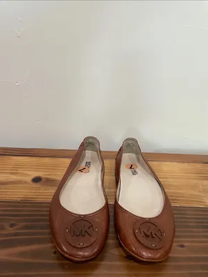 Michael Kors Brown Leather Fulton Ballet Flats Loafers Slip On Shoes Size 7 thumbnail 2