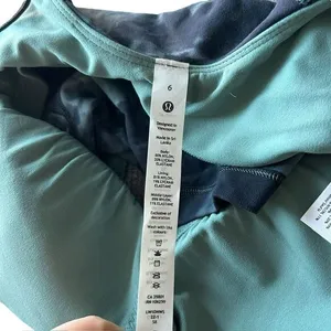 Lululemon 6 Align Tank Top‎ Diamond Dye Tidewater Teal Graphite Grey Padded NWT thumbnail 11