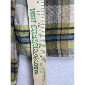 Bagatelle‎ Cropped Shacket Womens Size S Green Plaid Wool Blend Button thumbnail 7