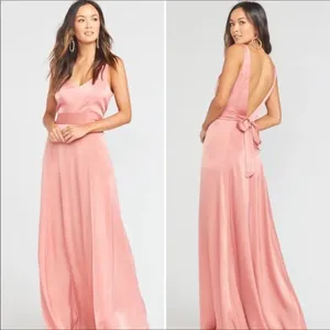 Show Me Your Mumu Jenn Maxi Dress Gown Blush Mauve v6x thumbnail 3