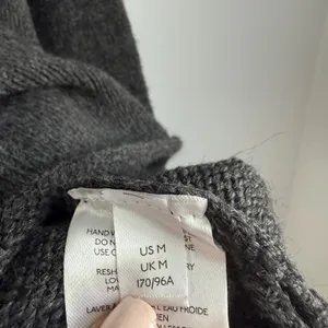 by Anthropologie Relaxed Boho Slouchy‎ Raw Hem Cuff Pullover Sweater M Gray thumbnail 7