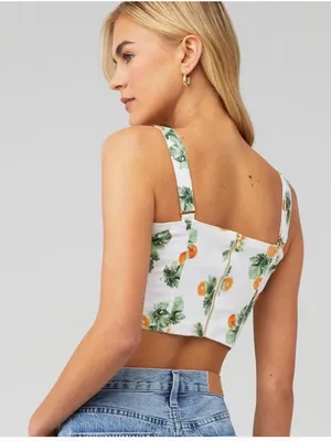 WeWoreWhat Women’s Printed Straight Neck Corset Size Medium thumbnail 4