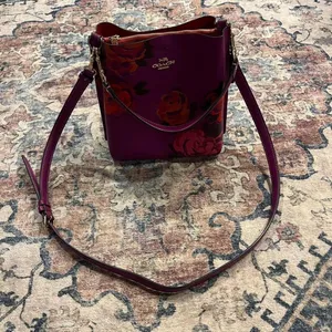 Coach Leather Mollie Bucket Bag 22 with Jumbo Floral Print thumbnail 4