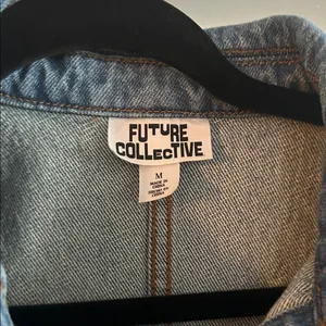 Future Collective Blue Denim Short Sleeve Polo Dress thumbnail 8