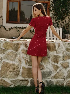 Rihoas Red Polka Dot Button thumbnail 5