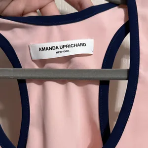 Amanda Uprichard Pink Tank Top Navy Trim Minimalist Career Pastel‎ thumbnail 4