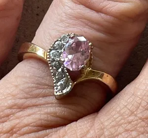 Pink Gemstone Rhinestone Ring thumbnail 5